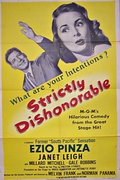 Caratula, cartel, poster o portada de Strictly Dishonorable