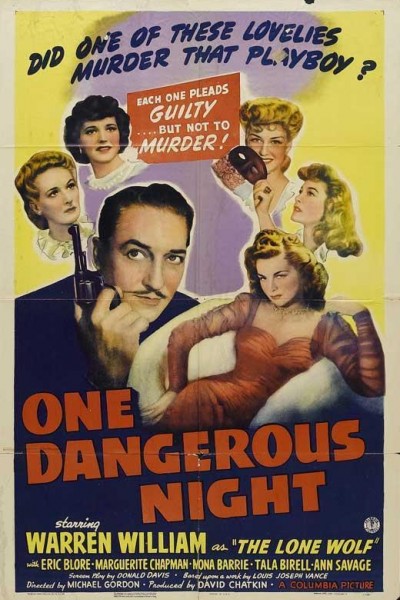 Caratula, cartel, poster o portada de One Dangerous Night (AKA The Lone Wolf: One Dangerous Night)