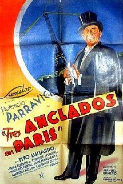 Caratula, cartel, poster o portada de Tres anclados en París (AKA Tres argentinos en París)