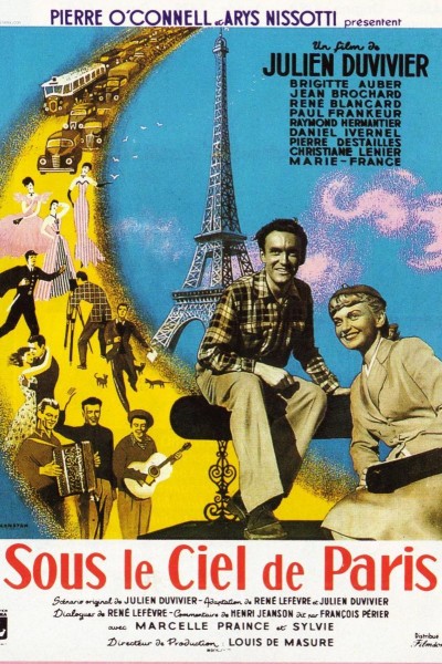 Caratula, cartel, poster o portada de Bajo el cielo de París