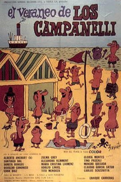 Caratula, cartel, poster o portada de El veraneo de los Campanelli