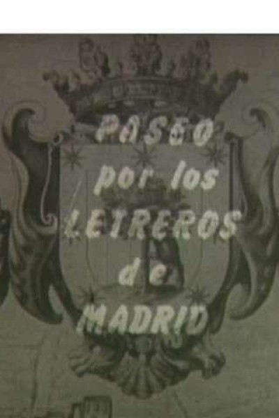 Caratula, cartel, poster o portada de Paseo por los letreros de Madrid