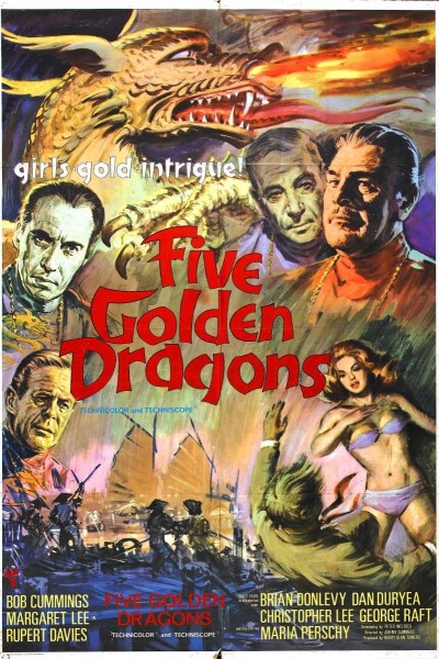 Caratula, cartel, poster o portada de Cinco dragones de oro