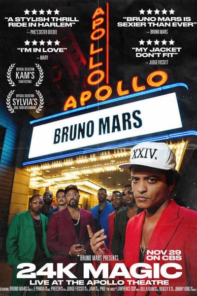 Caratula, cartel, poster o portada de Bruno Mars: 24K Magic Live at the Apollo