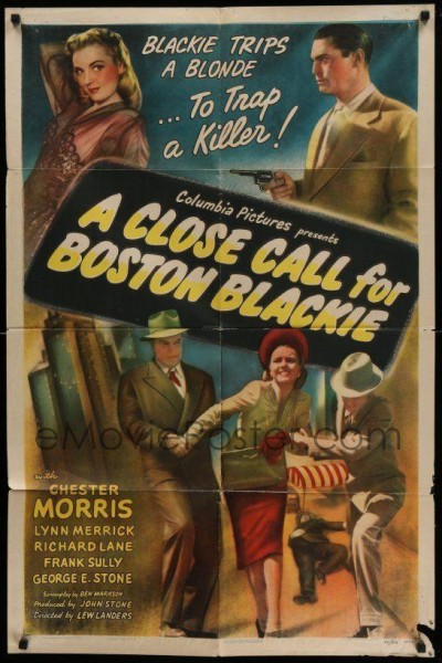 Caratula, cartel, poster o portada de A Close Call for Boston Blackie