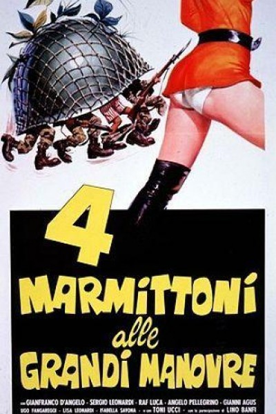 Caratula, cartel, poster o portada de 4 marmittoni alle grandi manovre