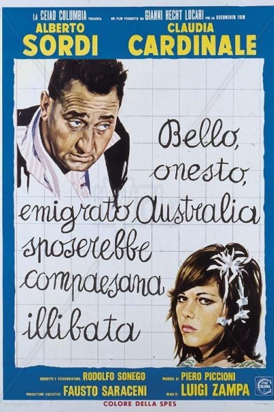 Caratula, cartel, poster o portada de Bello, honesto, emigrado a Australia quiere casarse con chica intocada