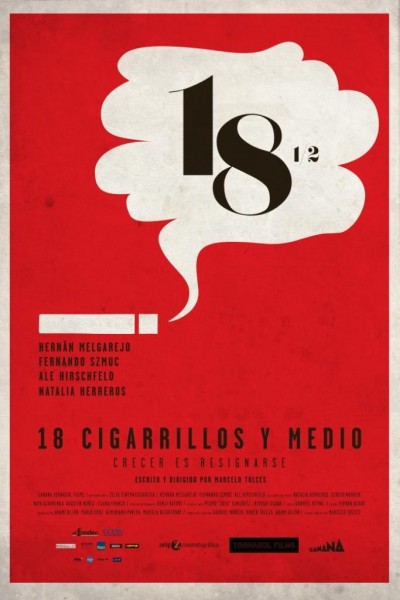 Caratula, cartel, poster o portada de 18 cigarrillos y medio