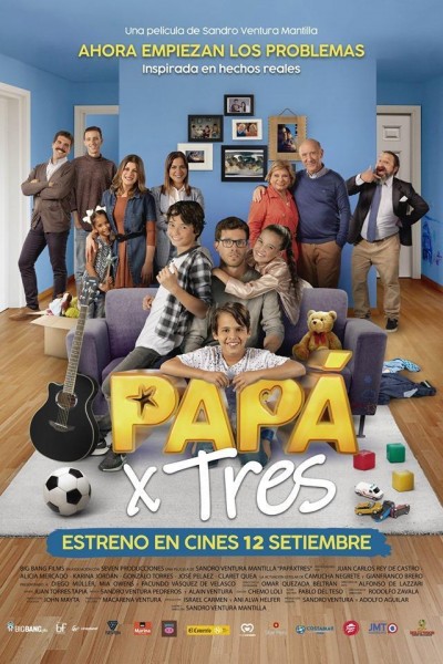 Caratula, cartel, poster o portada de Papá x tres