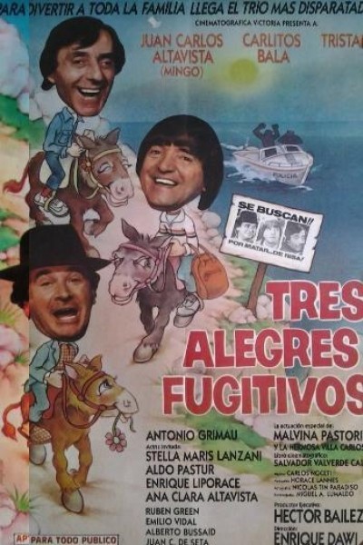 Caratula, cartel, poster o portada de Tres alegres fugitivos