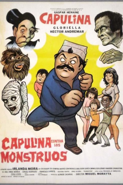 Caratula, cartel, poster o portada de Capulina contra los monstruos