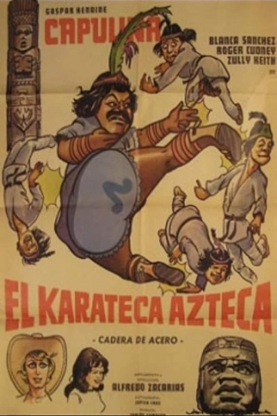 Caratula, cartel, poster o portada de El karateca azteca