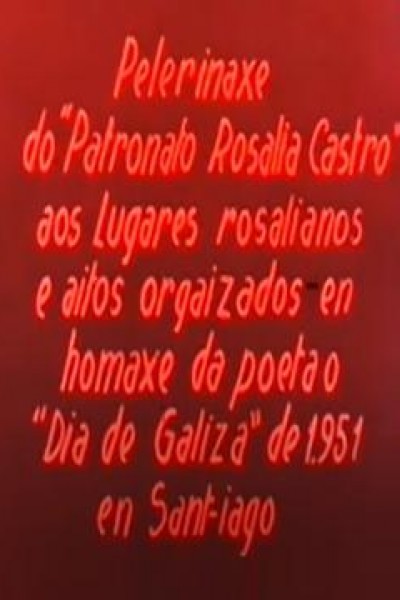 Cubierta de Pelerinaxe do \'Patronato Rosalia Castro\' aos Lugares rosalianos e aitos orgaizados en homaxe da poeta o \'Dia de Galiza\' de 1.951 en Santiago