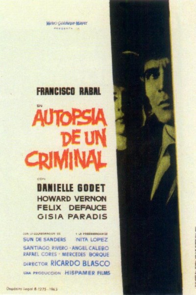 Caratula, cartel, poster o portada de Autopsia de un criminal
