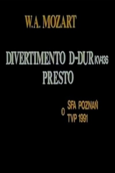 Cubierta de Divertimento D-Major Presto KV 136