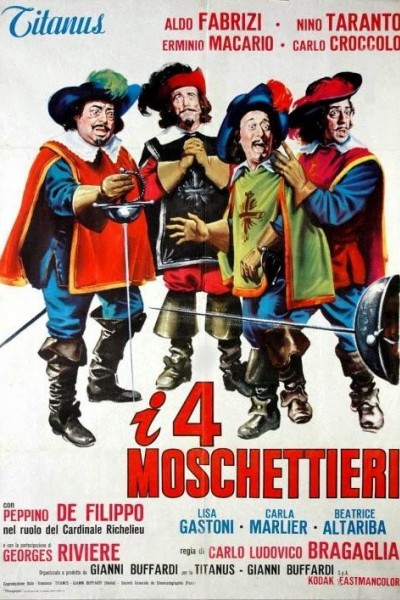 Caratula, cartel, poster o portada de I quattro moschettieri