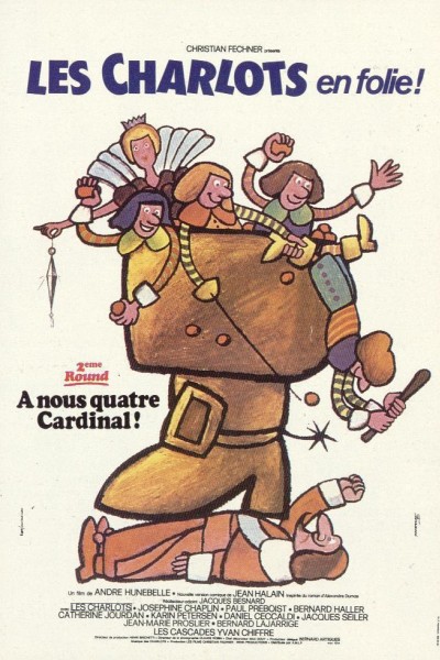 Caratula, cartel, poster o portada de Les Charlots en folie: À nous quatre Cardinal!