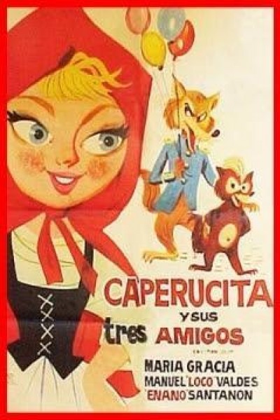 Caratula, cartel, poster o portada de Caperucita y sus tres amigos