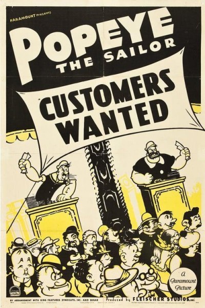 Cubierta de Popeye el Marino: Customers Wanted