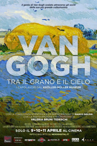 Caratula, cartel, poster o portada de Van Gogh de los campos de trigo bajo los cielos nublados