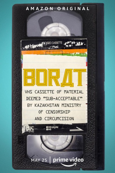 Caratula, cartel, poster o portada de Borat: cinta VHS con material considerado \"sub-aceptable\" por el Ministerio de Censura y Circuncisión de Kazajistán