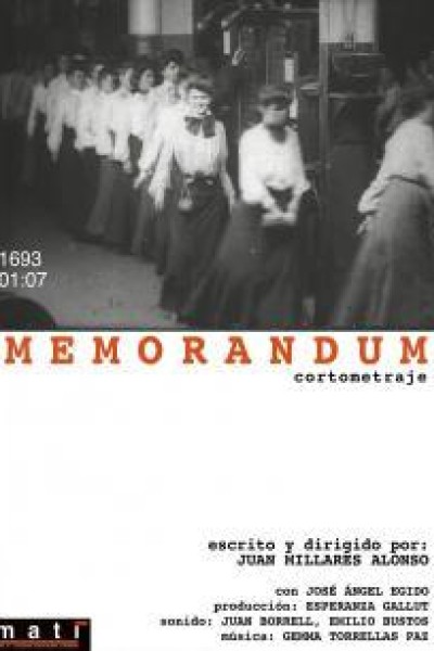 Caratula, cartel, poster o portada de Memorándum