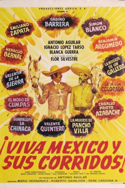 Caratula, cartel, poster o portada de ¡Viva México y sus corridos!