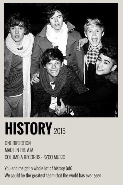 Cubierta de One Direction: History (Vídeo musical)