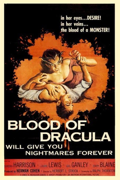 Caratula, cartel, poster o portada de La sangre de Drácula