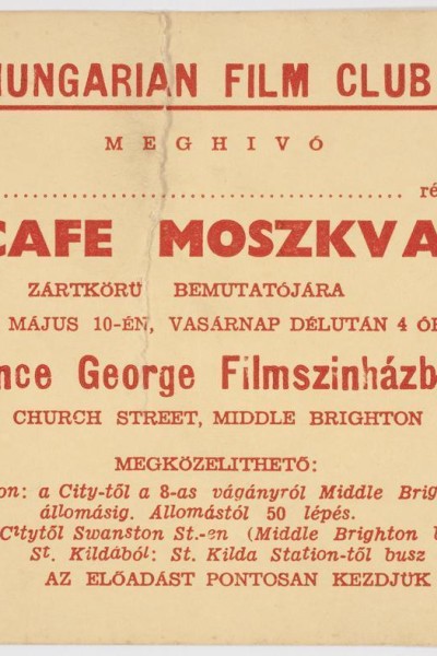 Cubierta de Café Moszkva