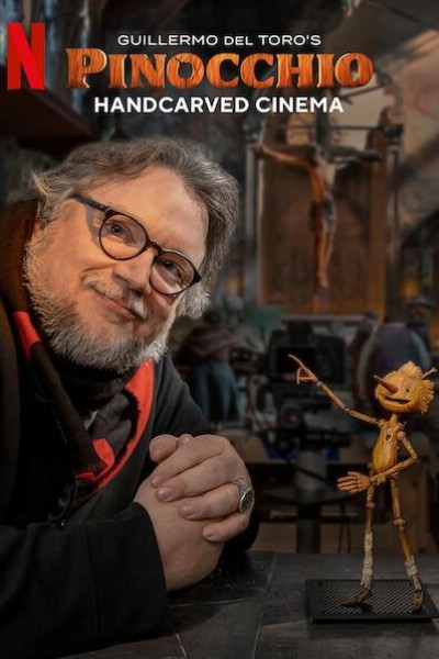 Caratula, cartel, poster o portada de Pinocho de Guillermo del Toro: Cine tallado a mano