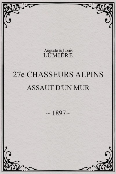 Caratula, cartel, poster o portada de 27ème chasseurs alpins: assaut d'un mur