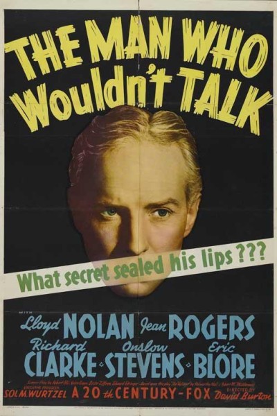 Caratula, cartel, poster o portada de The Man Who Wouldn't Talk