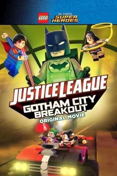 Cubierta de Lego DC Comics. La Liga de la Justicia: Fuga de Gotham