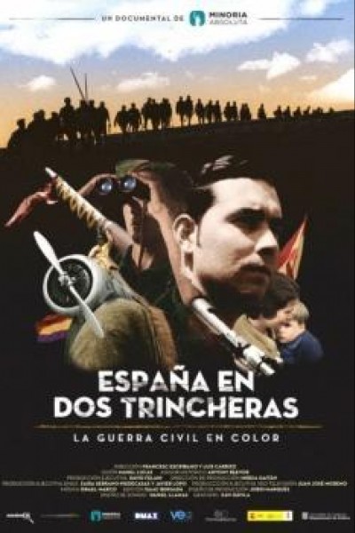 Caratula, cartel, poster o portada de España en dos trincheras. La Guerra Civil en color