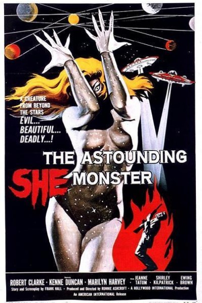 Caratula, cartel, poster o portada de The Astounding She-Monster (Invasora de Júpiter)