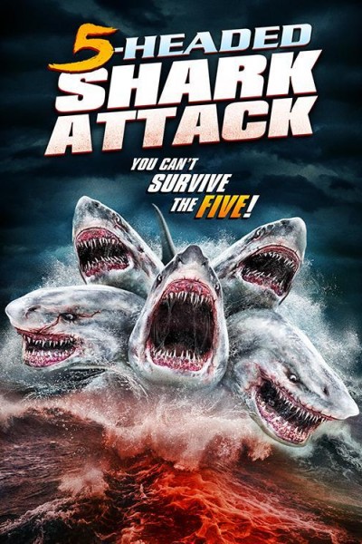 Caratula, cartel, poster o portada de El ataque del tiburón de cinco cabezas