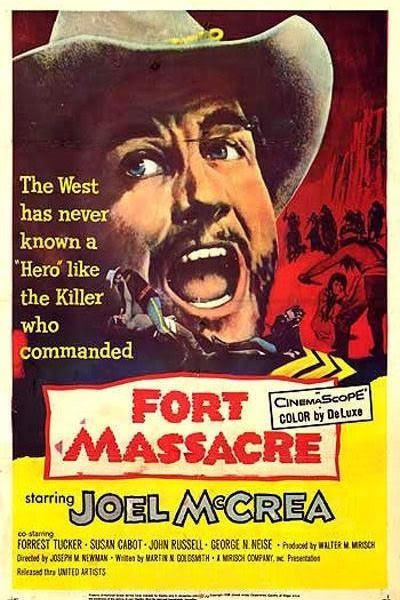 Caratula, cartel, poster o portada de Fort Massacre (El fuerte de la matanza)