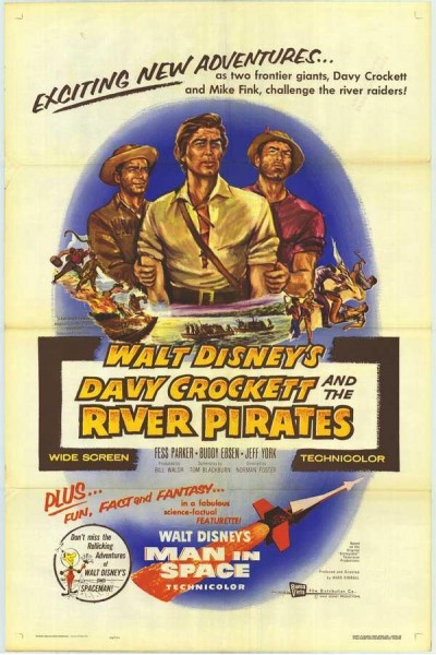 Caratula, cartel, poster o portada de Davy Crockett y los piratas del Mississippi