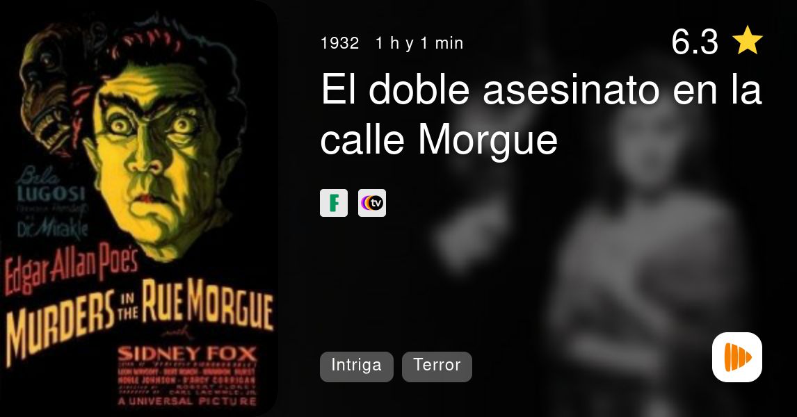 El Doble Asesinato En La Calle Morgue - PlayMax