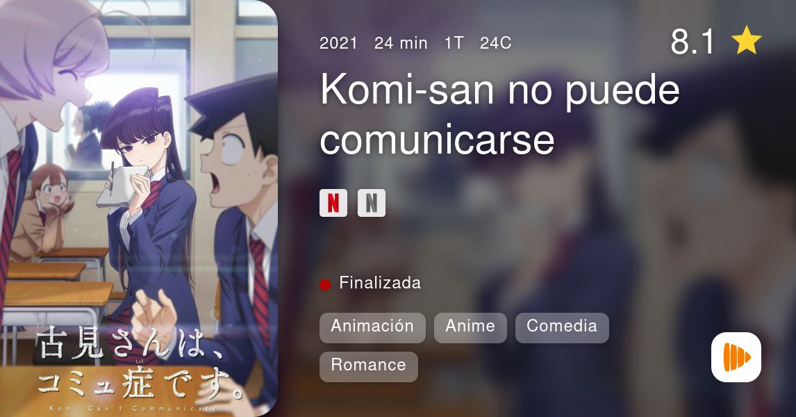 Komi-san no puede comunicarse' confirma el número de episodios de