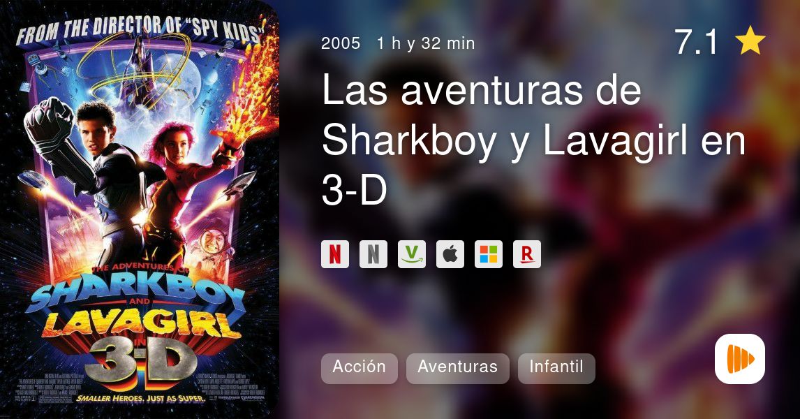 Las Aventuras De Sharkboy Y Lavagirl En 3 D Playmax
