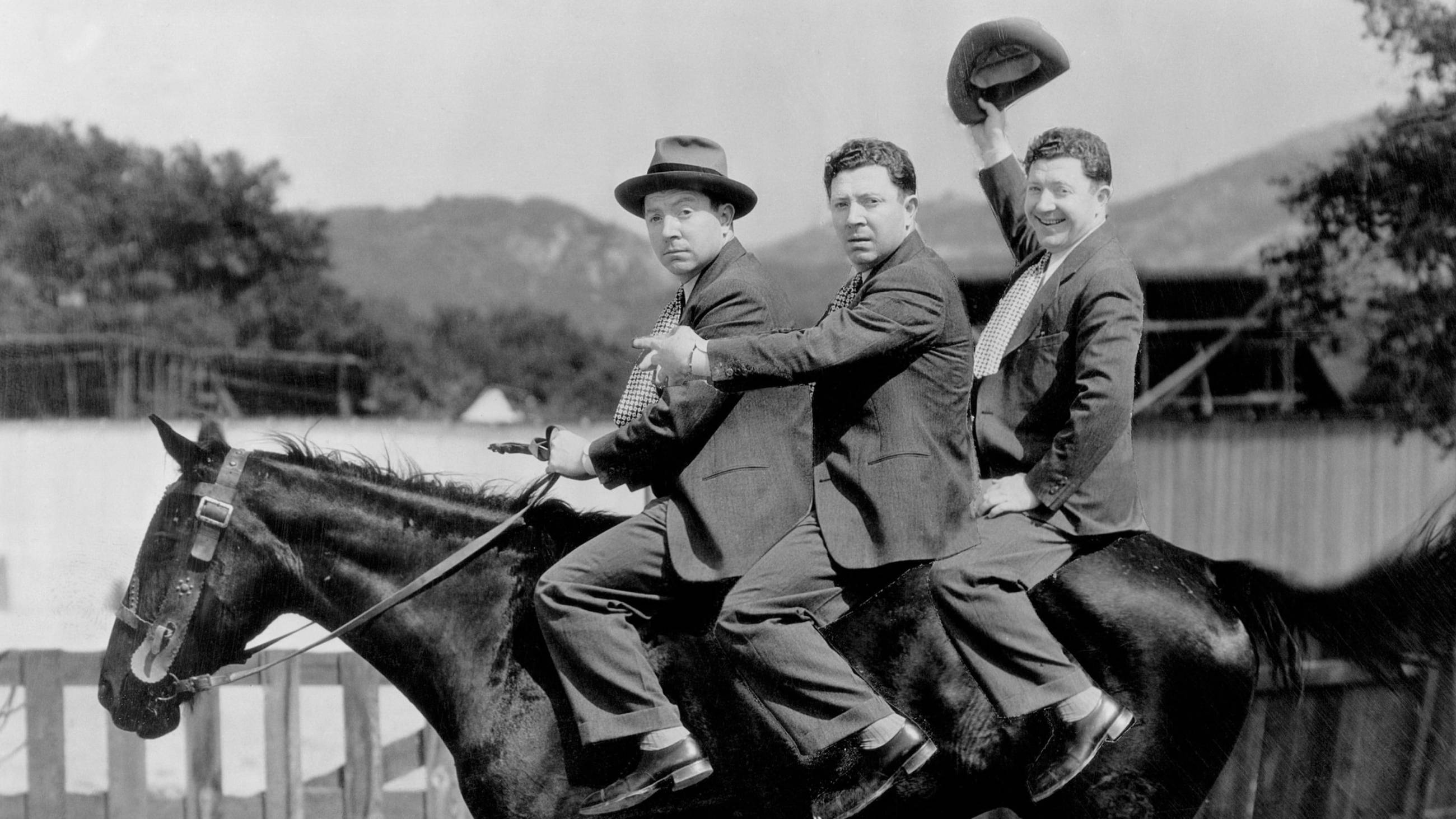 Cubierta de Three Men on a Horse