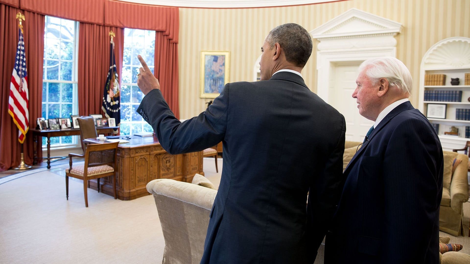 Cubierta de David Attenborough Meets President Obama