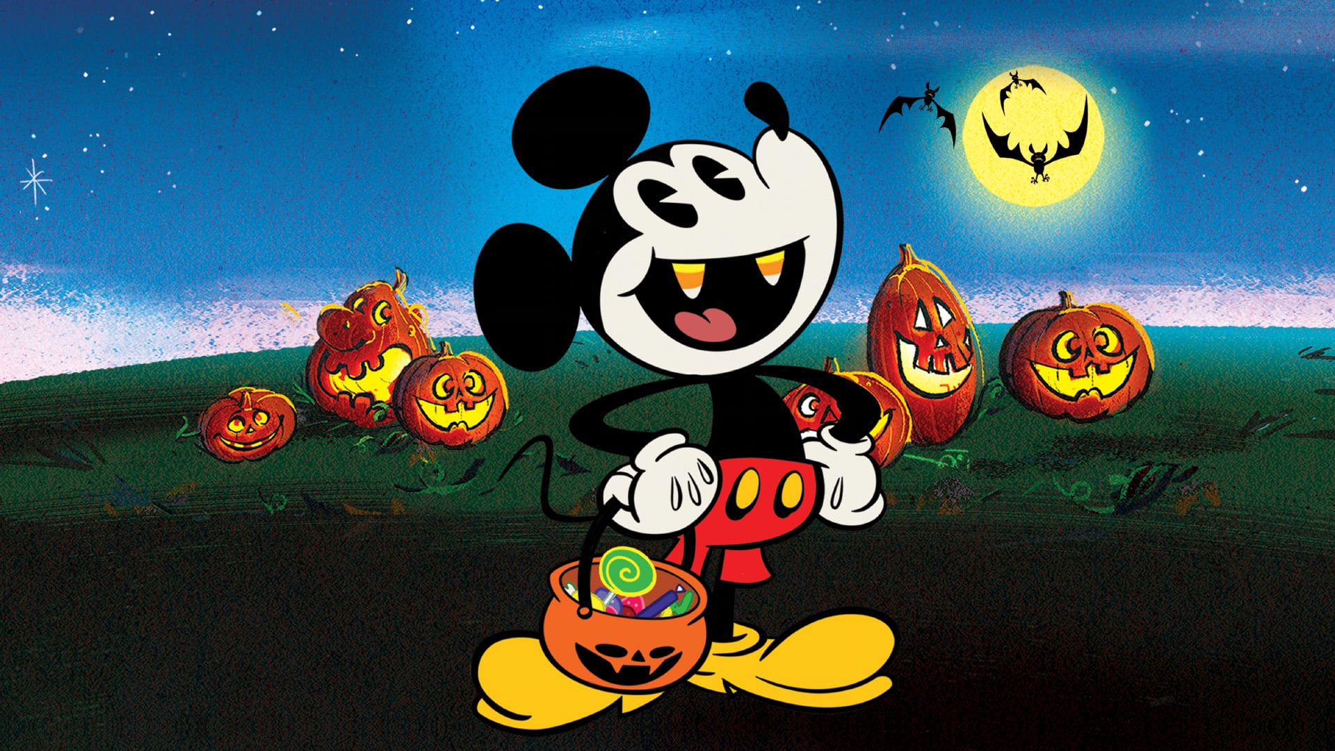 Cubierta de La historia más aterradora: un espeluznante Mickey Mouse en Halloween