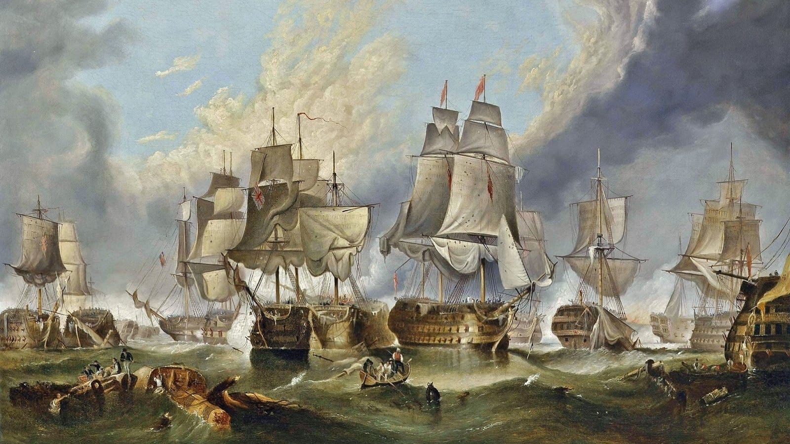 Cubierta de La batalla de Trafalgar