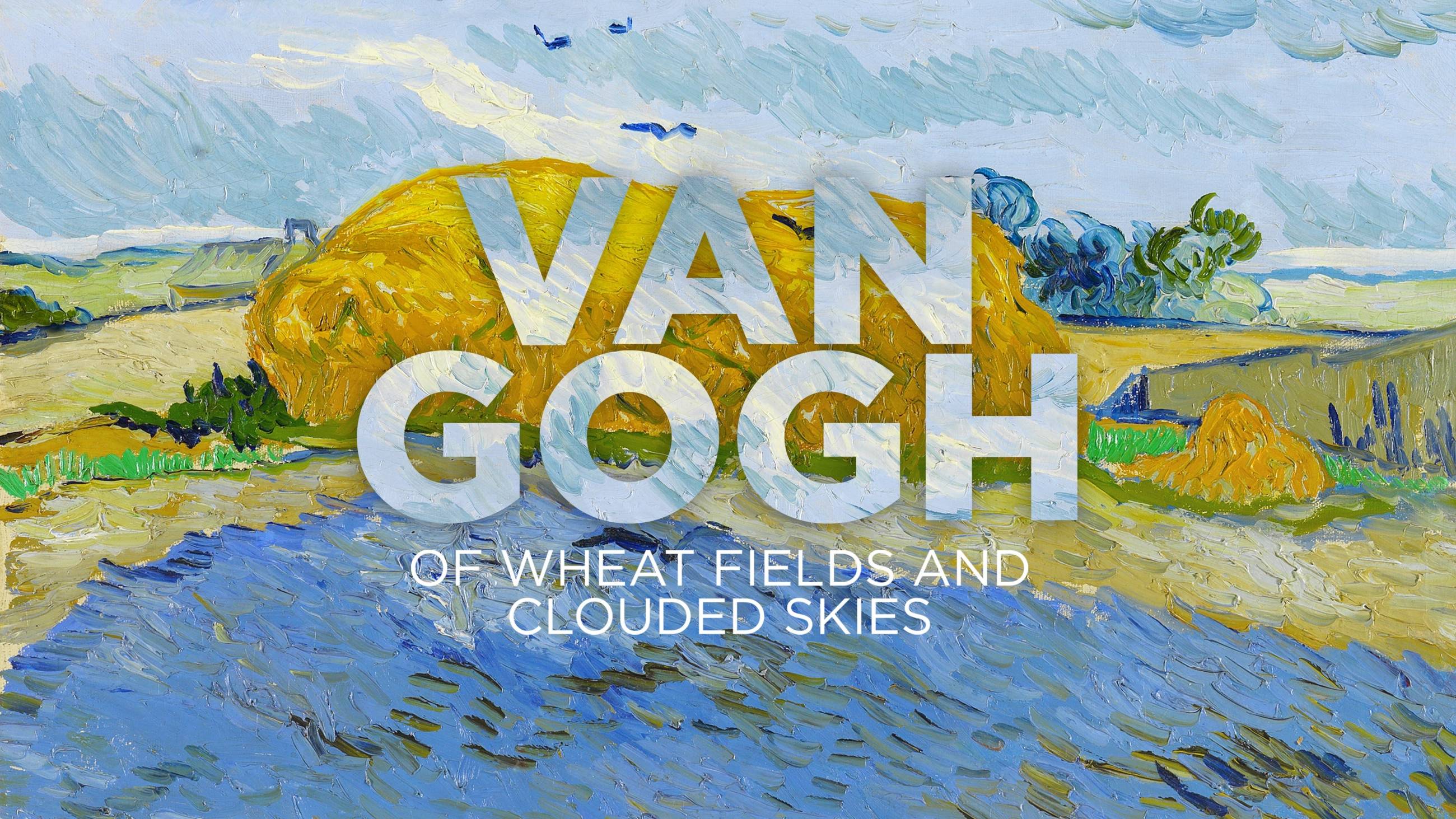 Cubierta de Van Gogh de los campos de trigo bajo los cielos nublados