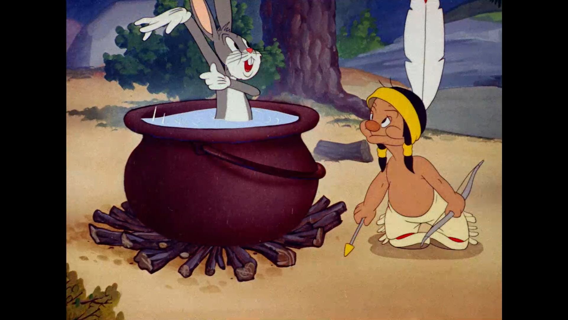 Cubierta de Bugs Bunny: La cacería de conejos de Hiawatha
