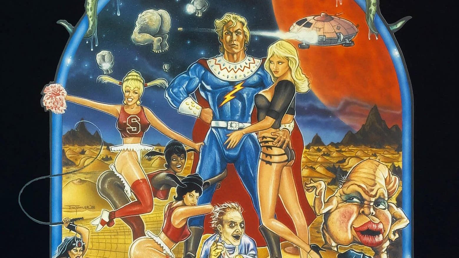 Cubierta de Flesh Gordon Meets the Cosmic Cheerleaders (Flesh Gordon 2)