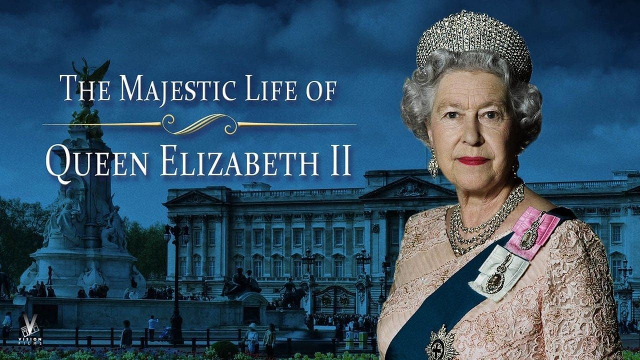 Cubierta de La majestuosa vida de la reina Isabel II de Inglaterra